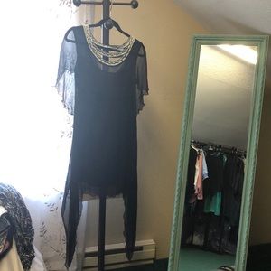 Free people black shear cocktail dress